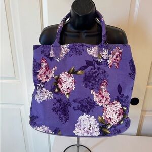 Purple Floral Tote Bag - Designer-Inspired
